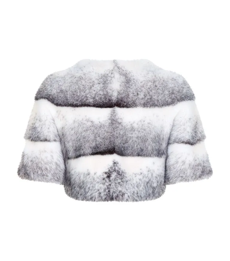 Sarah Mini Mink Fur Jacket Cross Mink