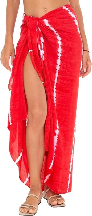 SHU-SHI Womens Sarong Pareo Cover Up Bathing Suit Women Beach Wrap Long Pool Resort Skirt