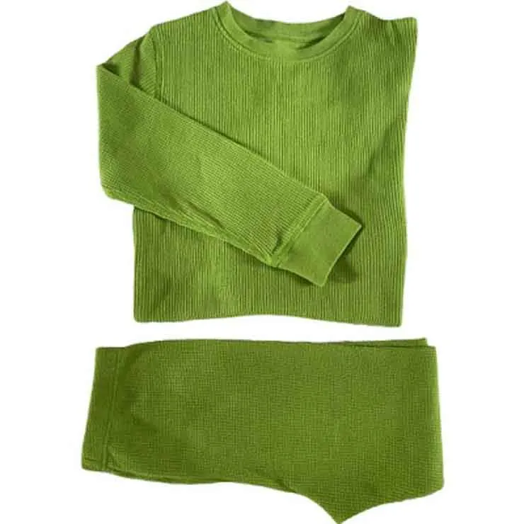 Slugs & Snails Waffle Cotton Set - Foliage Zesty Green