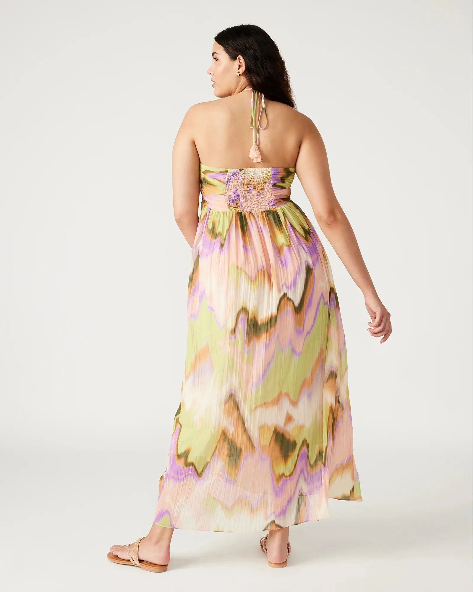 STE Nolita Dress in Multi Pleated Chiffon