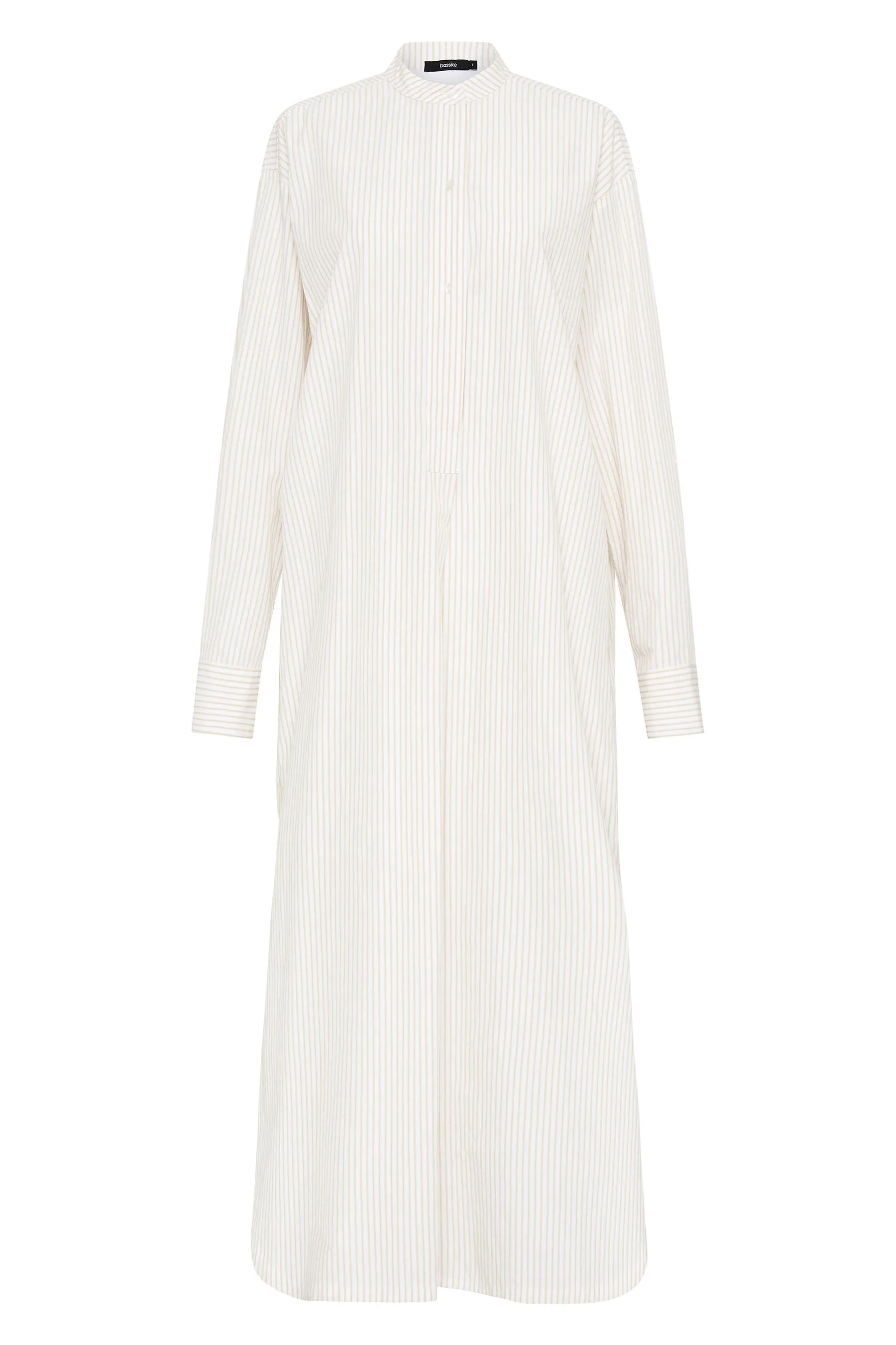 STRIPE TUNIC DRESS - SAND/WHITE