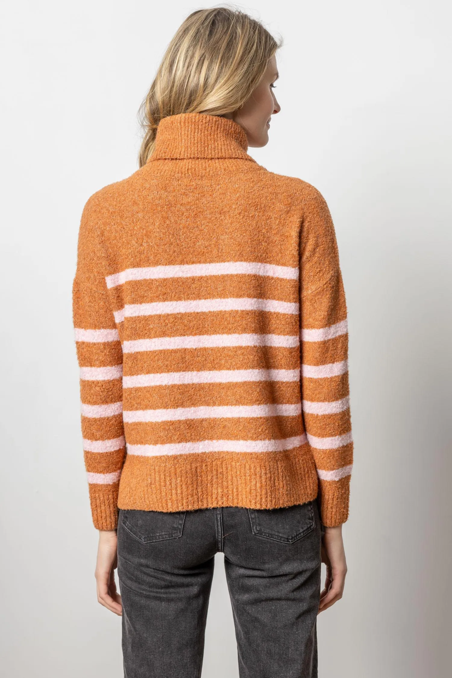 Striped Turtleneck Sweater