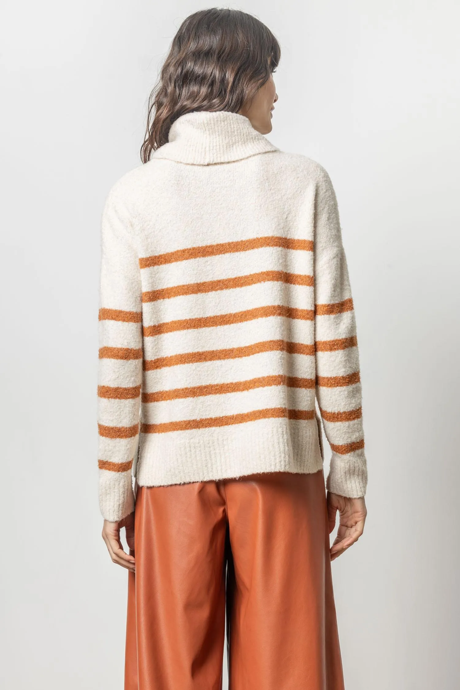 Striped Turtleneck Sweater