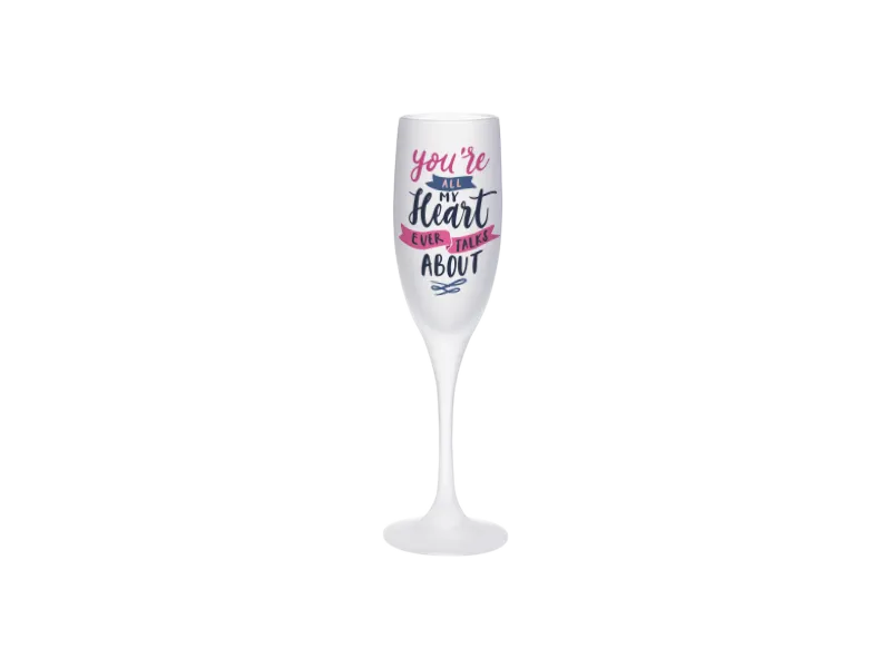 SUBLIMATION FROSTED 6OZ CHAMPAGNE GLASS - CHAMPAGNE FLUTE