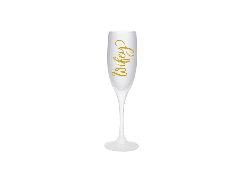 SUBLIMATION FROSTED 6OZ CHAMPAGNE GLASS - CHAMPAGNE FLUTE