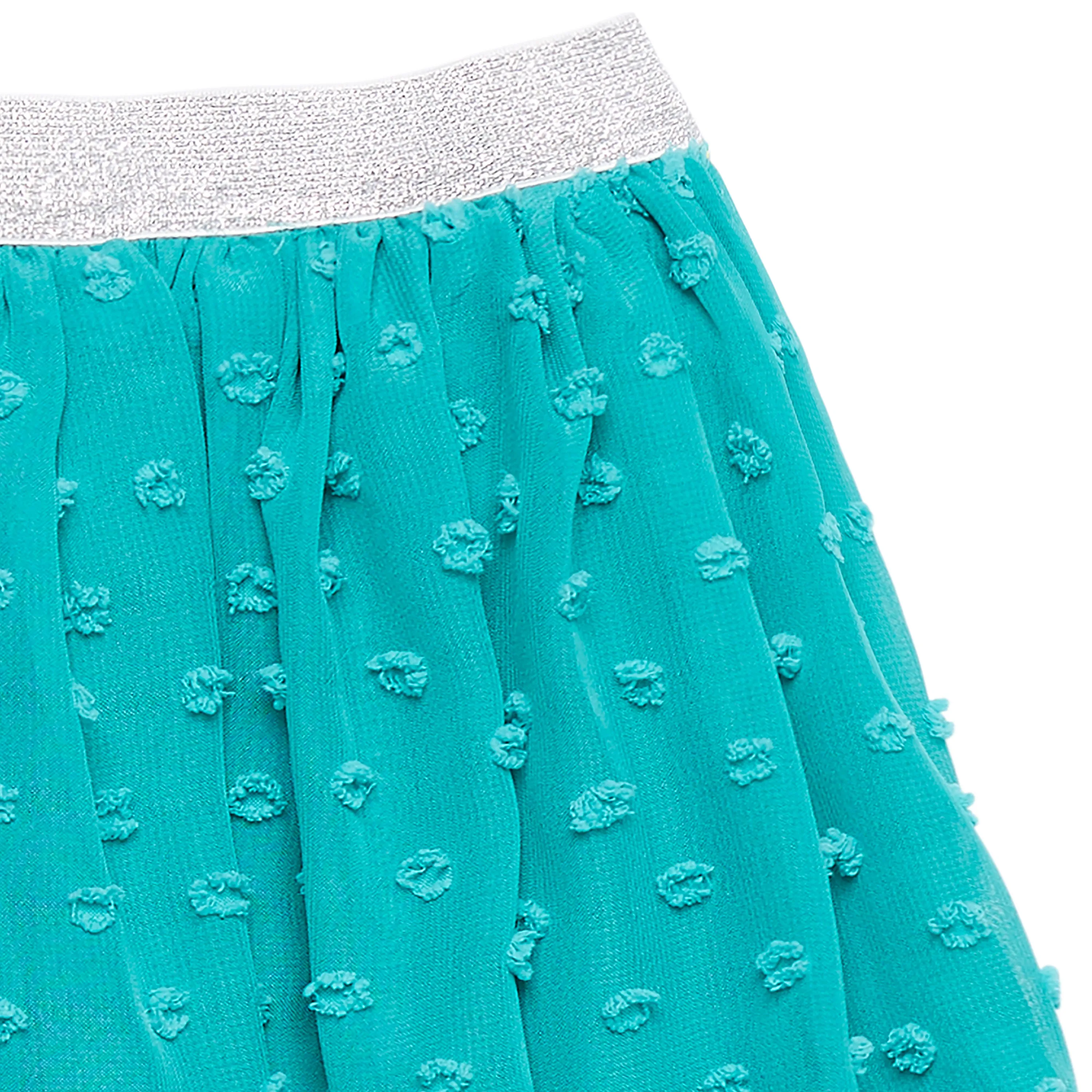 Textured Dot Chiffon Skirt