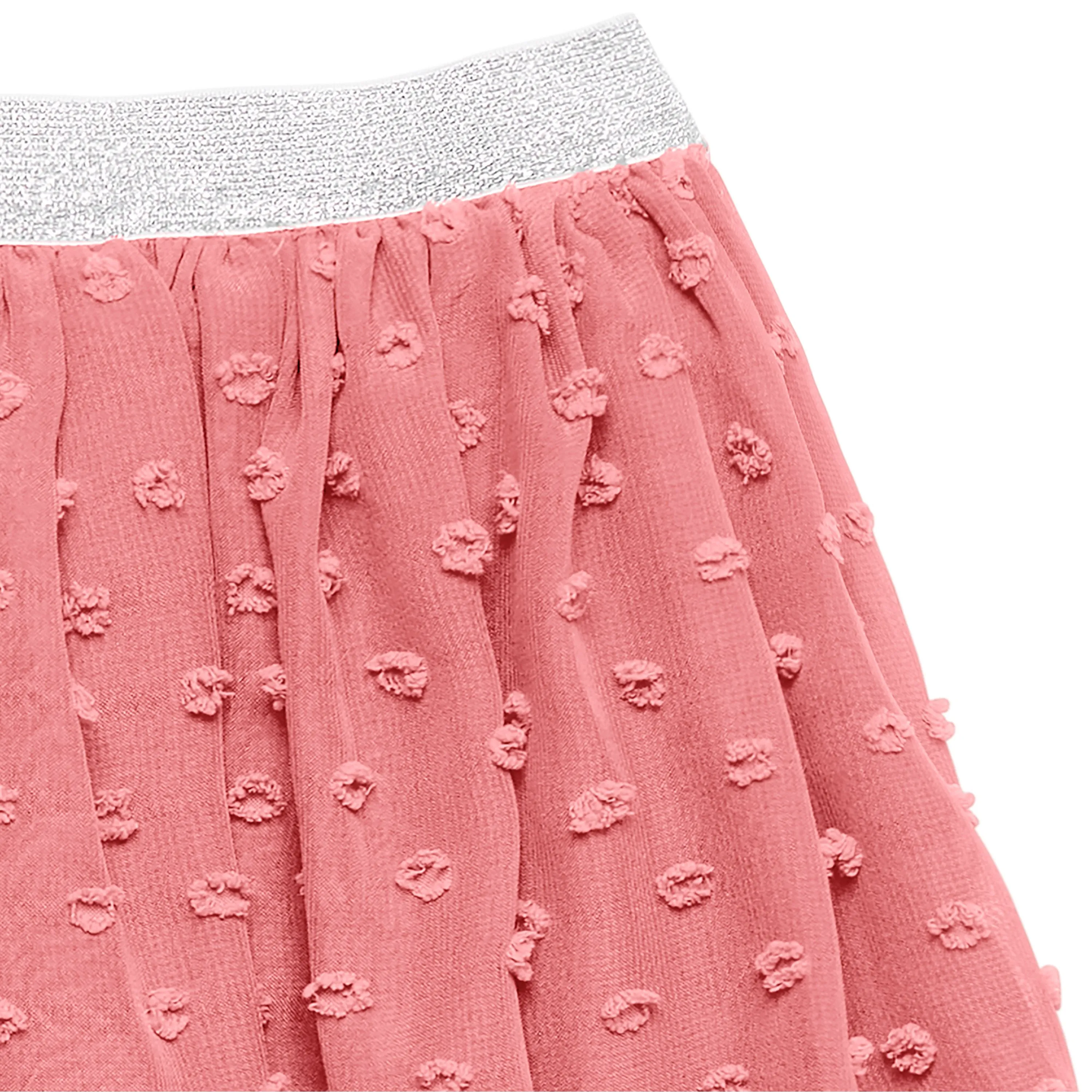 Textured Dot Chiffon Skirt