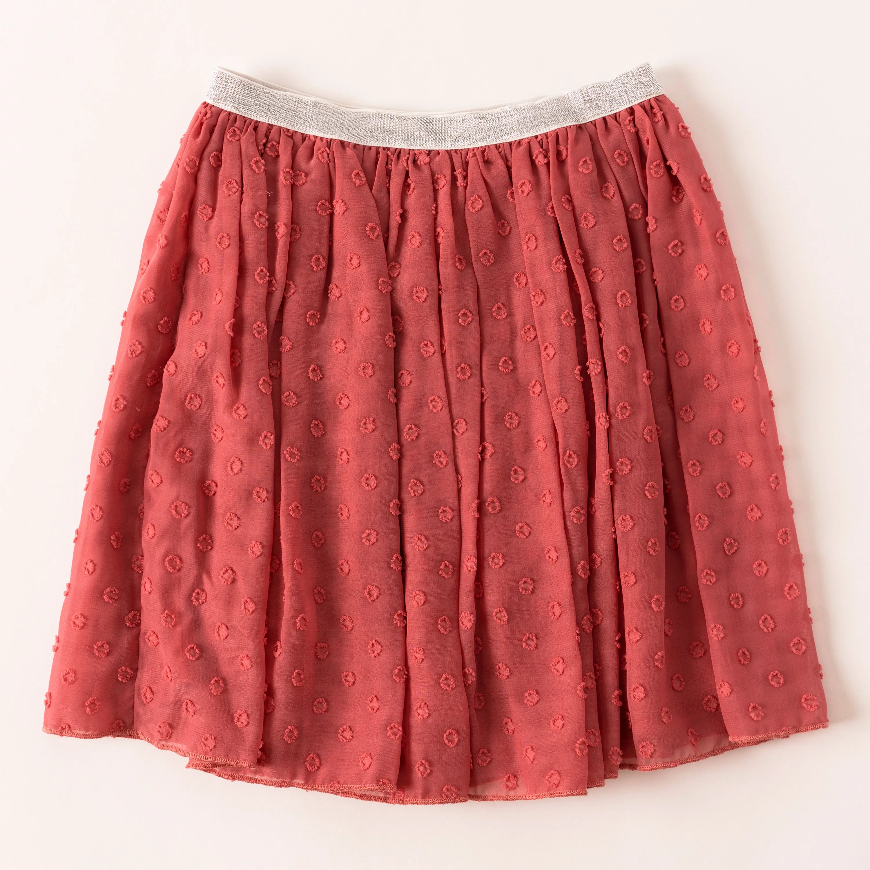 Textured Dot Chiffon Skirt