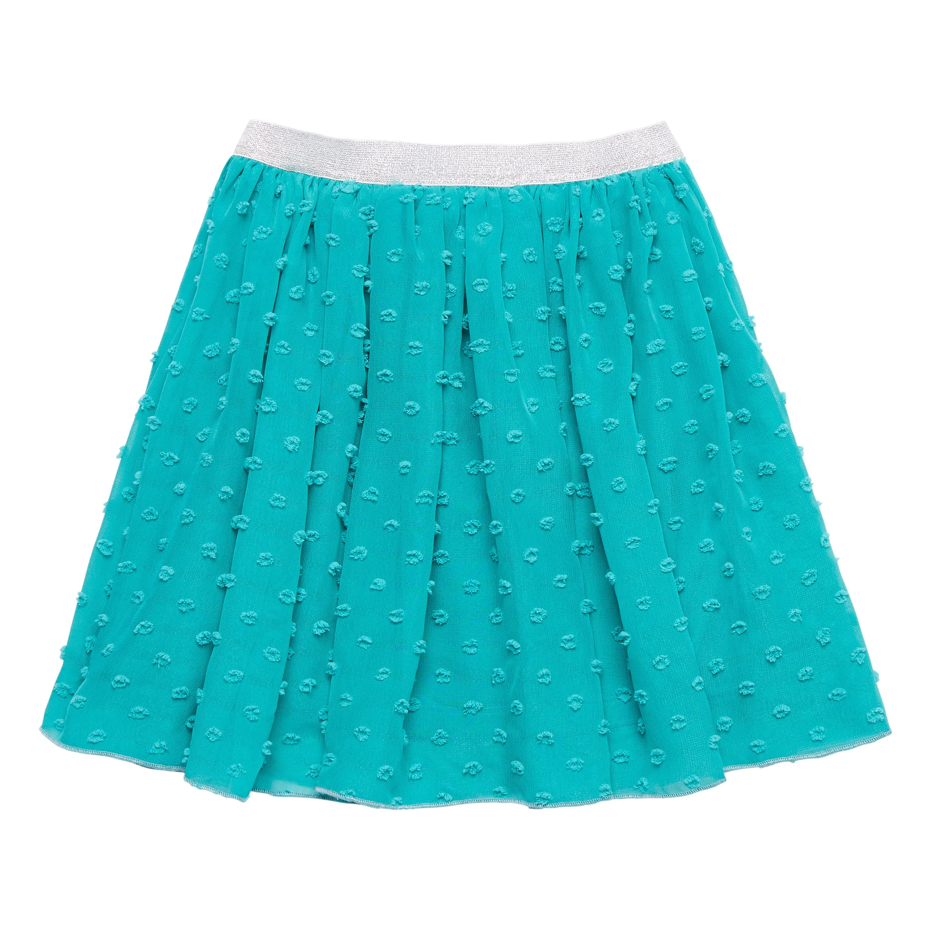 Textured Dot Chiffon Skirt