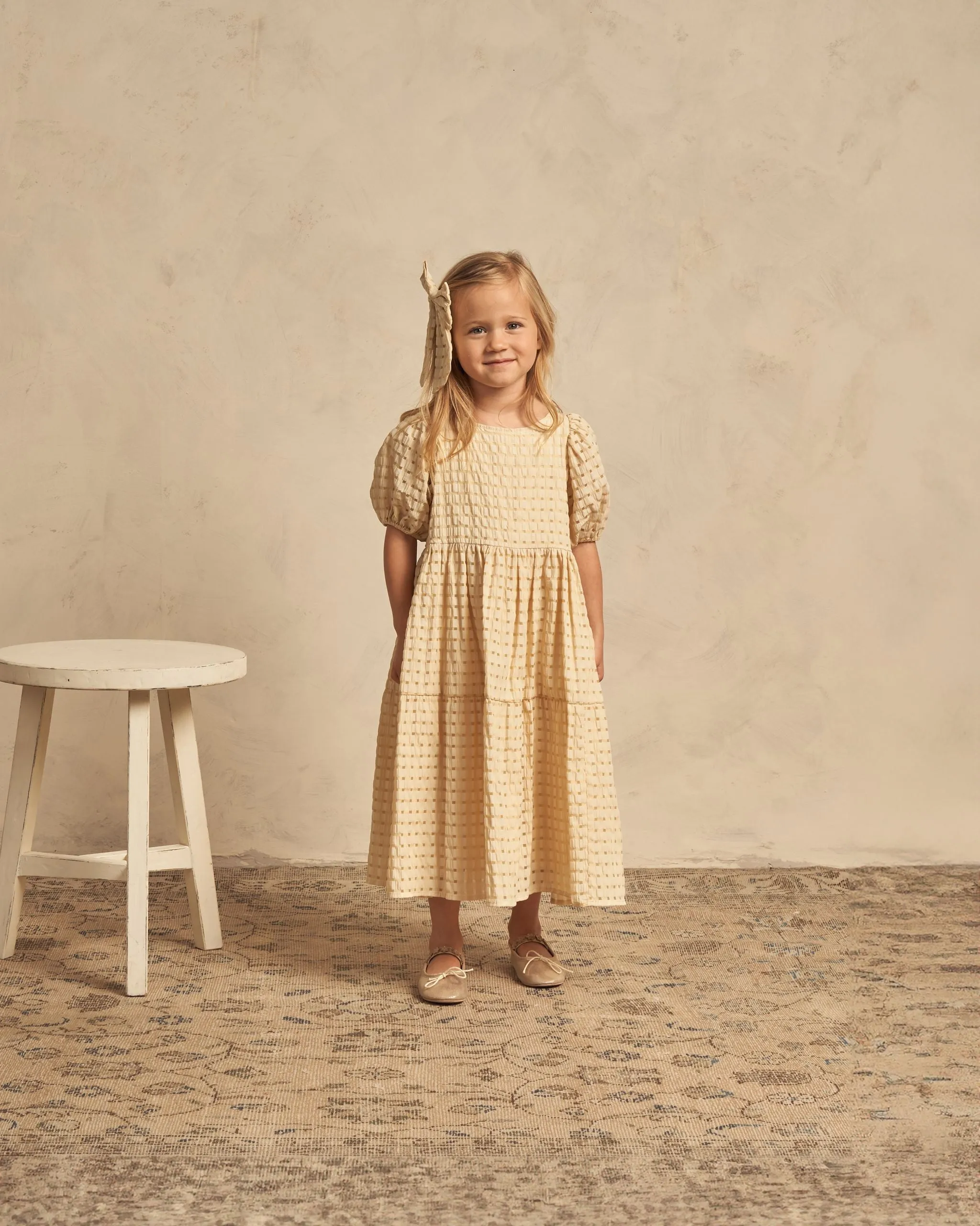 The Chloe Dress by Noralee - Lemon Check - KIDS