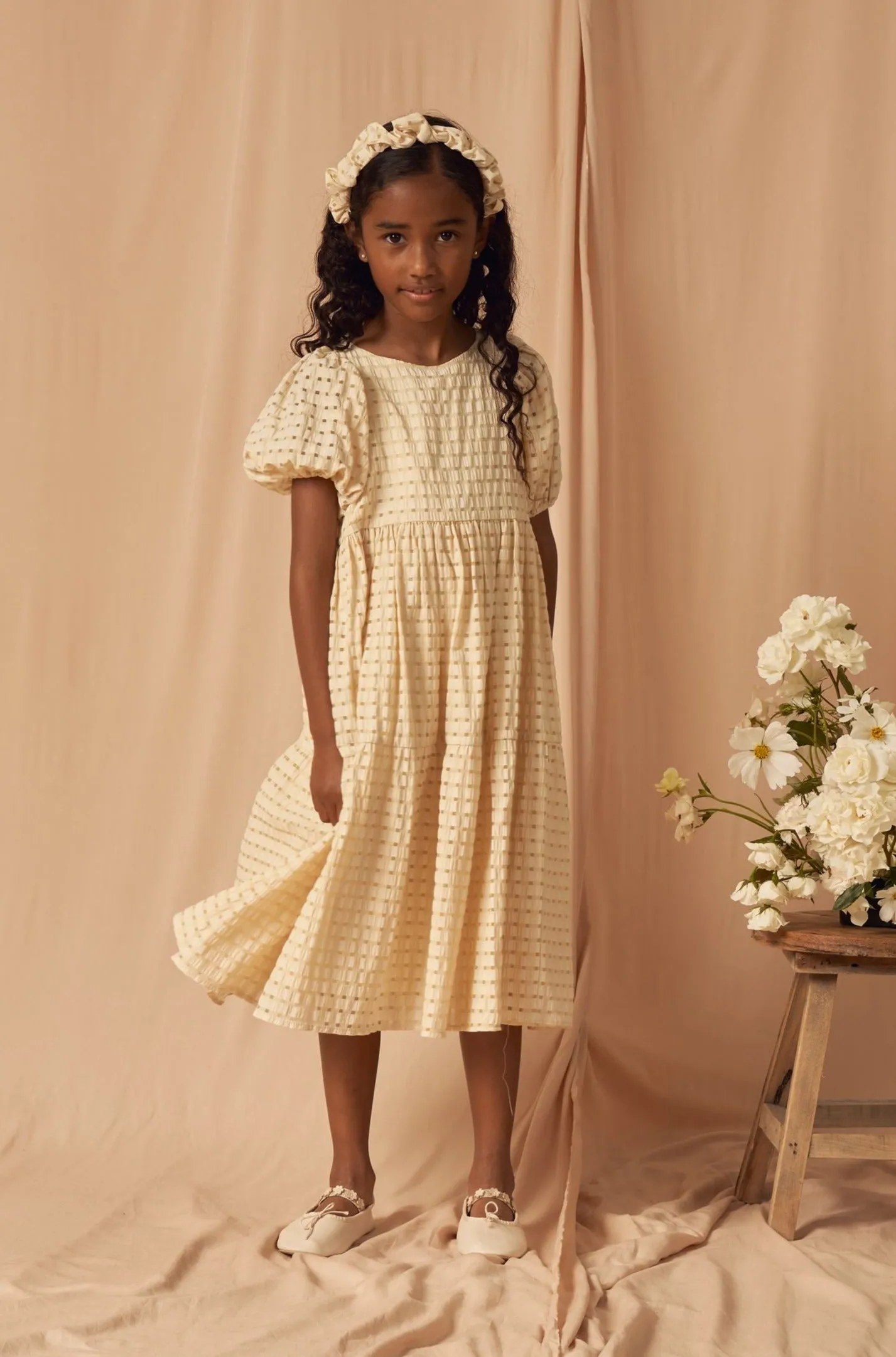 The Chloe Dress by Noralee - Lemon Check - KIDS