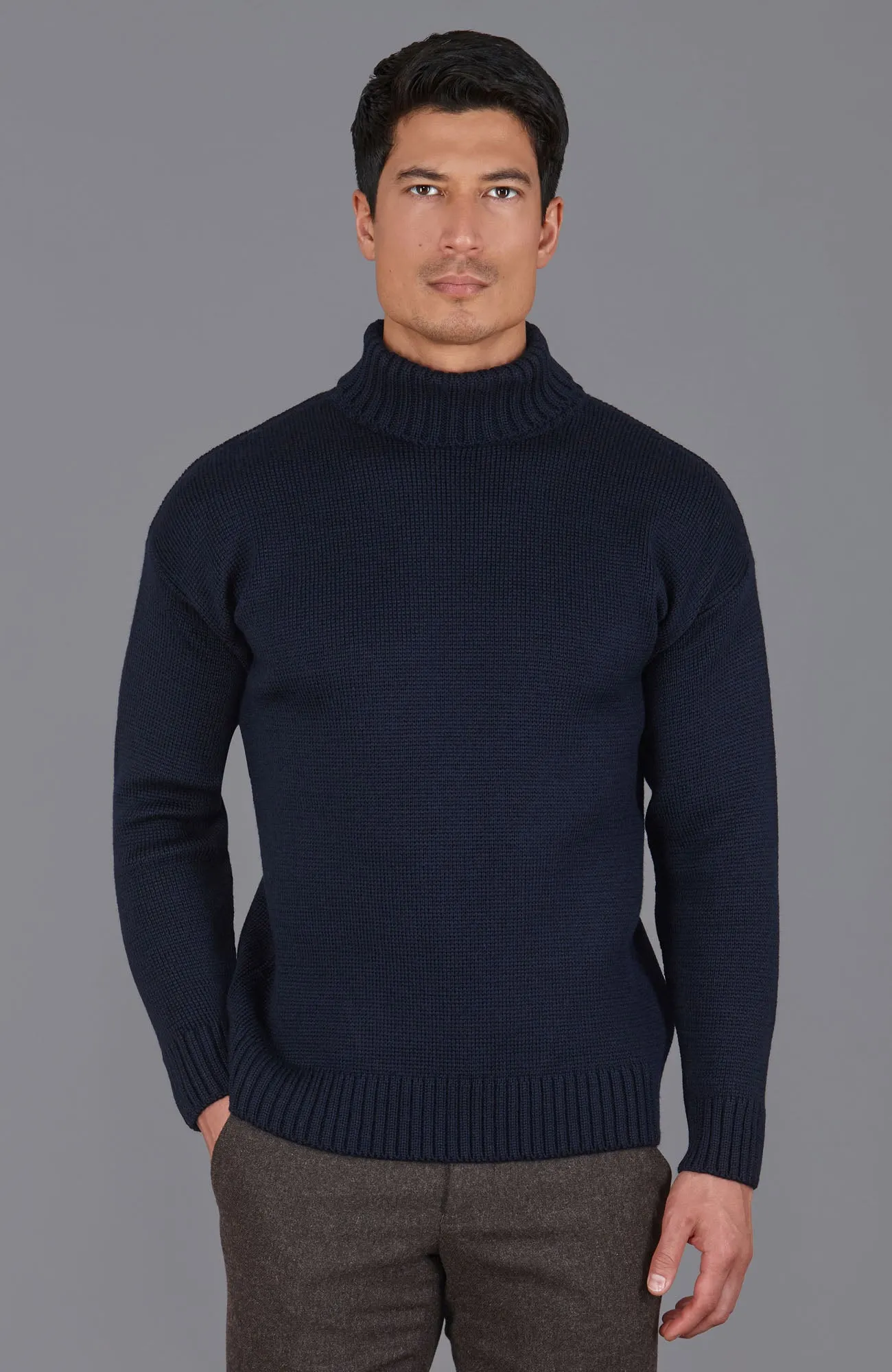 The Modern Submariner - Roll Neck Merino Wool Jumper