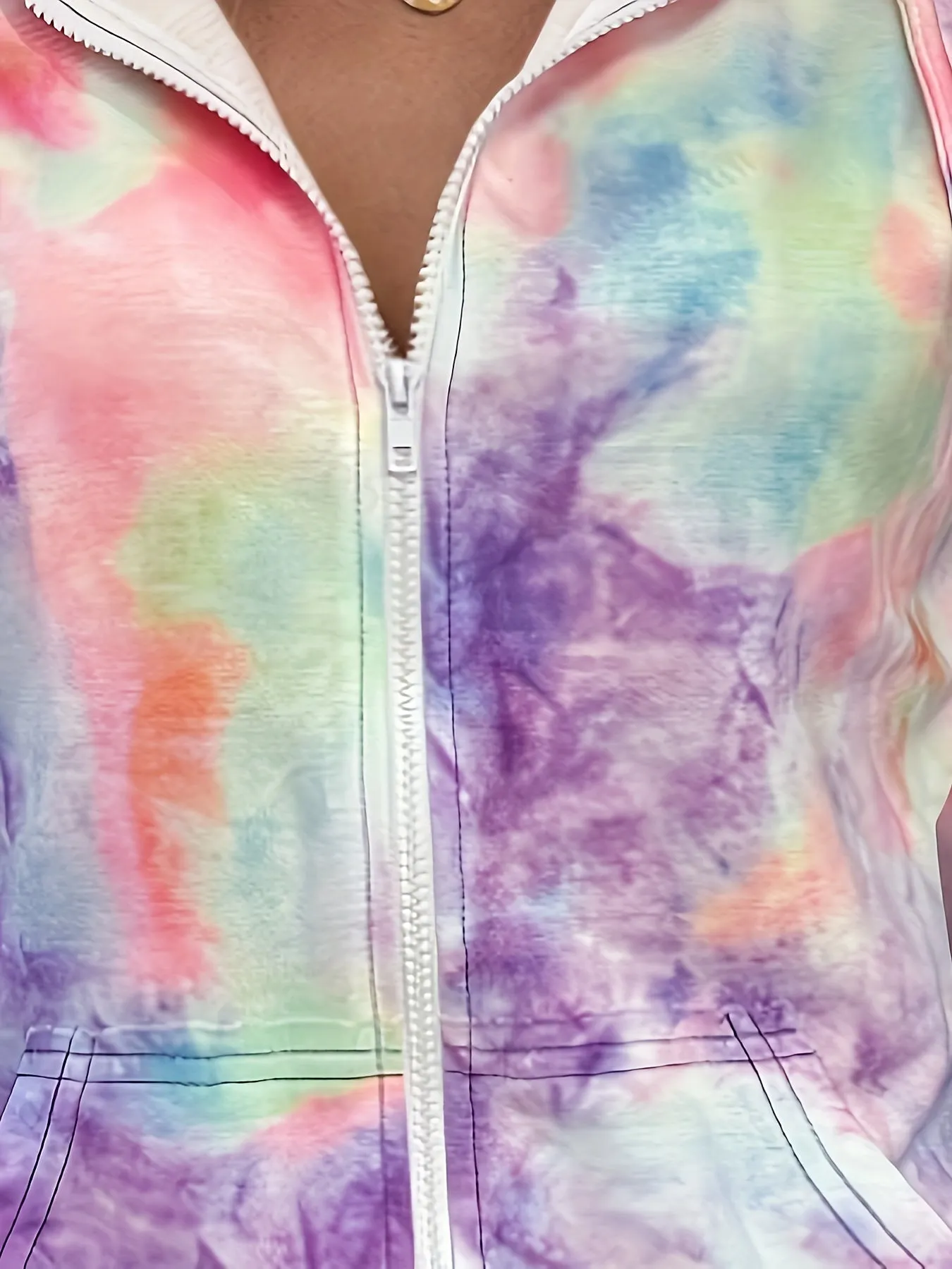 Tie Dye Hooded Sweatshirt - Soft Micro Elastic Polyester Long Sleeve Casual Drawstring Hoodie with Pocket for Women - Perfect for Fall and Winter Seasons