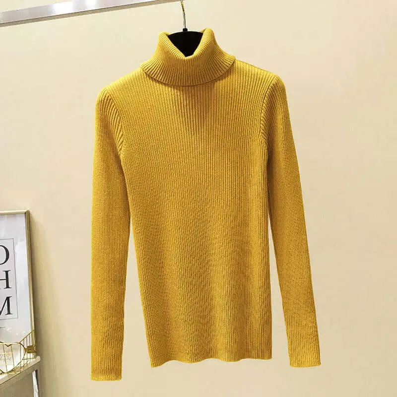 Turtleneck Sweater Women Knit Bottoming Shirt Winter