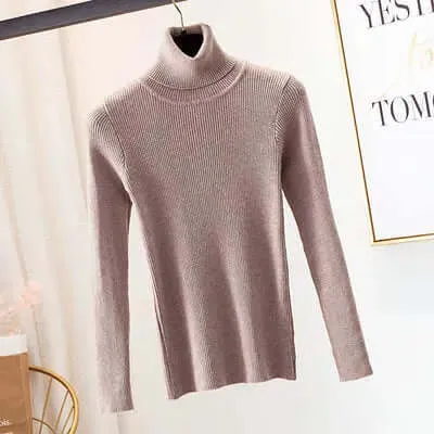 Turtleneck Sweater Women Knit Bottoming Shirt Winter