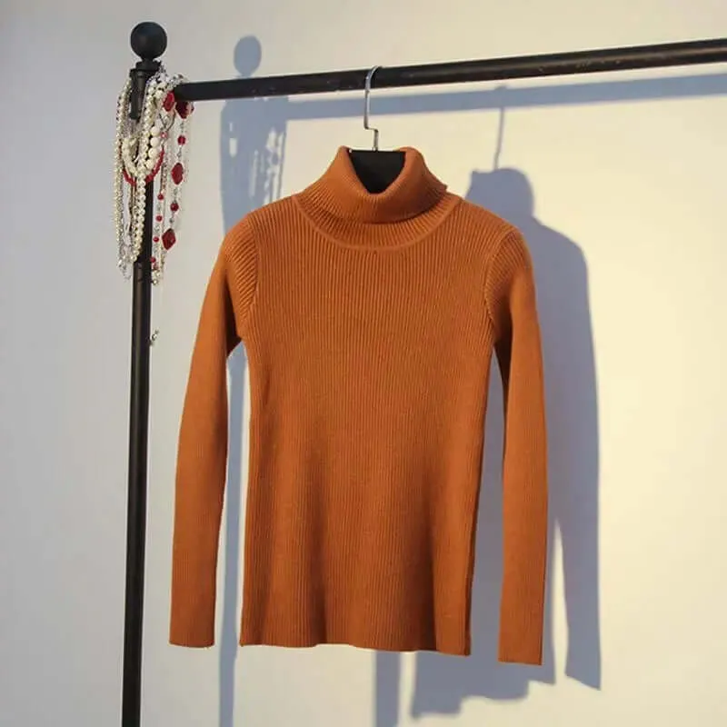 Turtleneck Sweater Women Knit Bottoming Shirt Winter