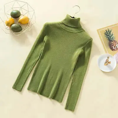 Turtleneck Sweater Women Knit Bottoming Shirt Winter