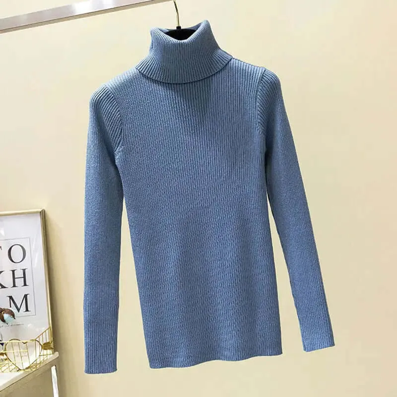 Turtleneck Sweater Women Knit Bottoming Shirt Winter