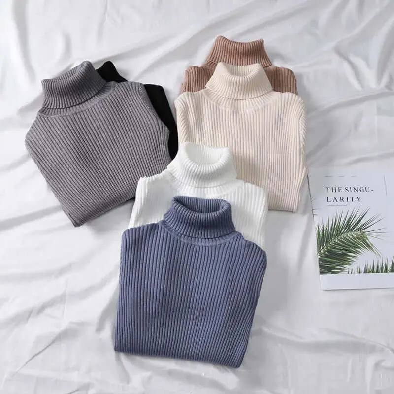 Turtleneck Sweater Women Knit Bottoming Shirt Winter