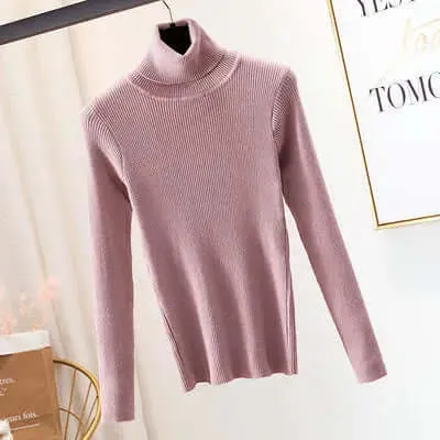 Turtleneck Sweater Women Knit Bottoming Shirt Winter