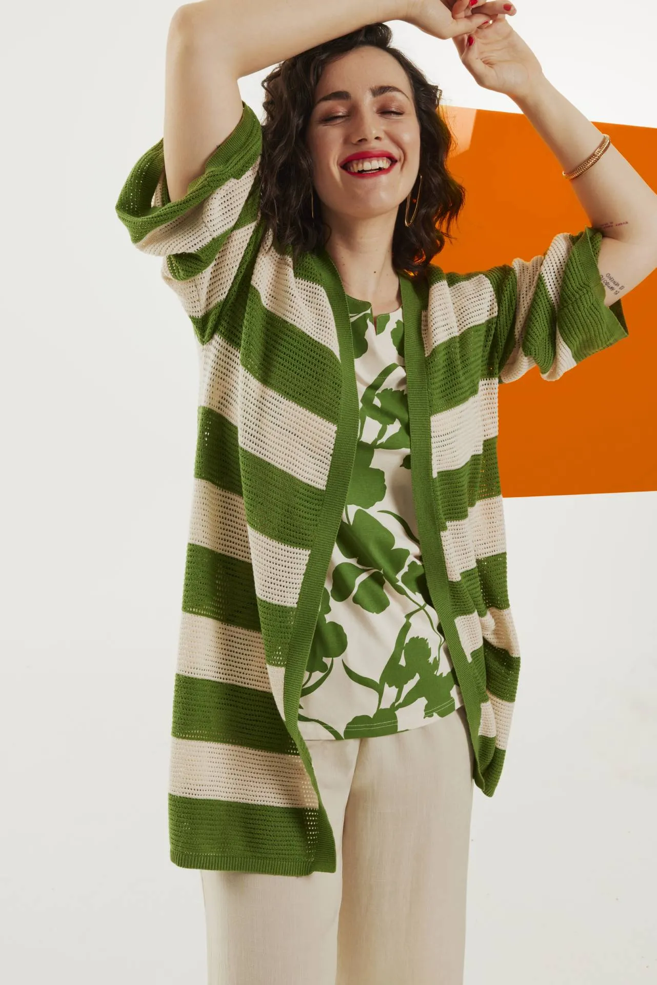 Ulla Popken Tunic Shirt in Green