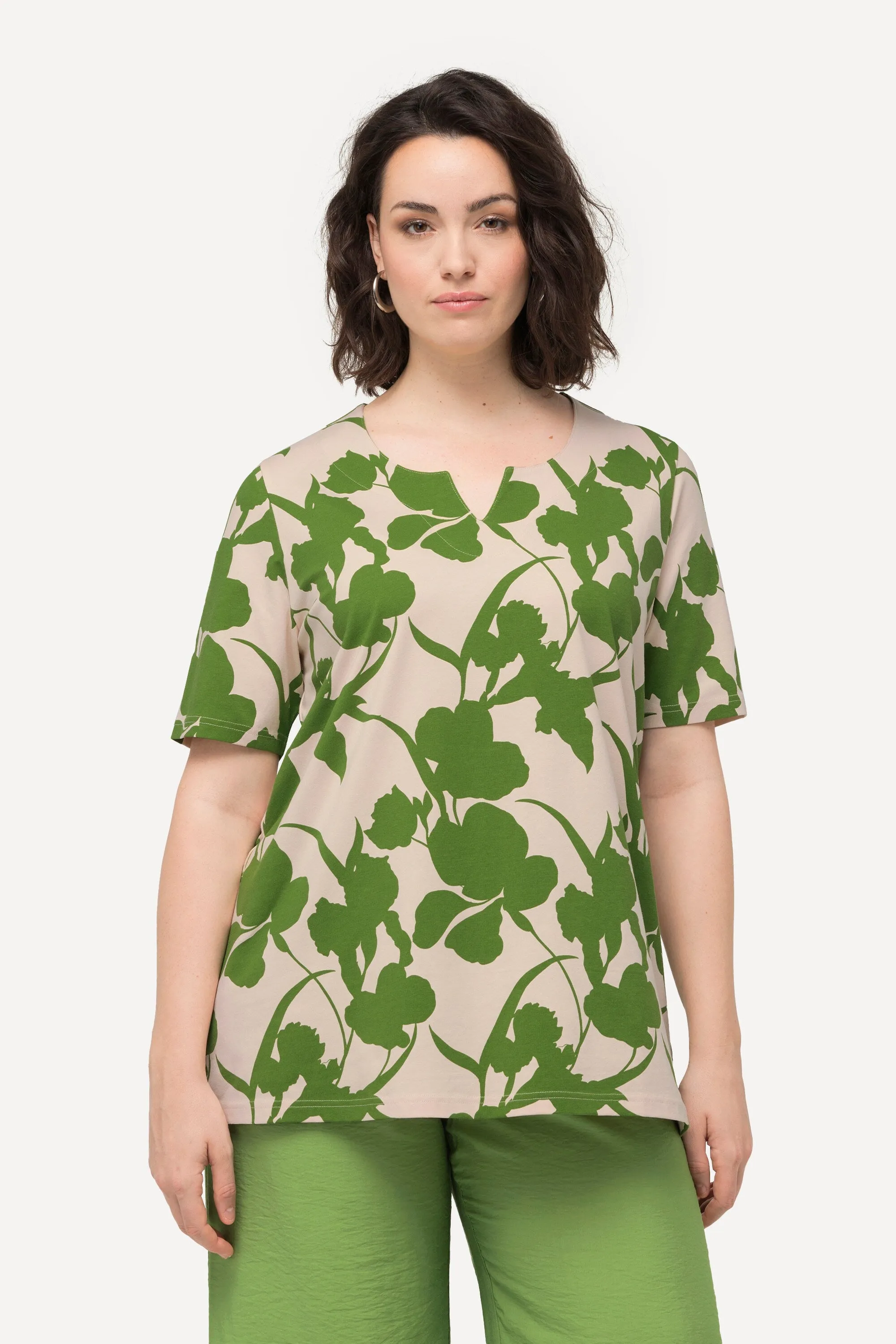 Ulla Popken Tunic Shirt in Green