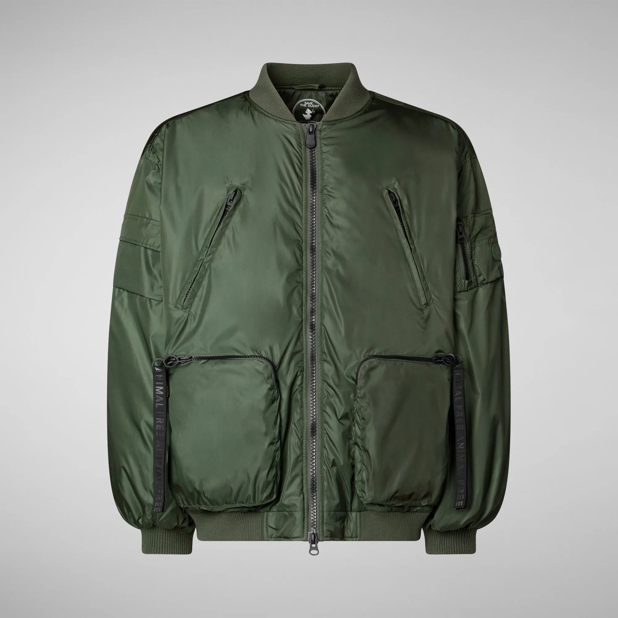 Unisex Usher Bomber Jacket in Thyme Green