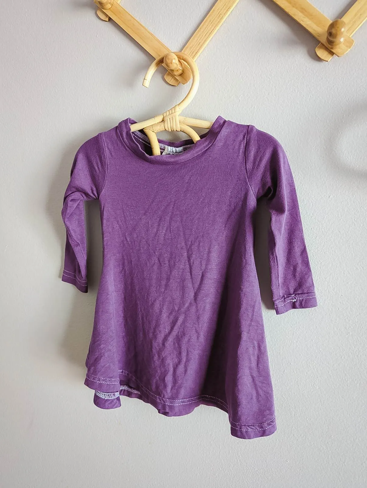 Vi & Jax Long Sleeve Tunic Tee in Purple (6-12)