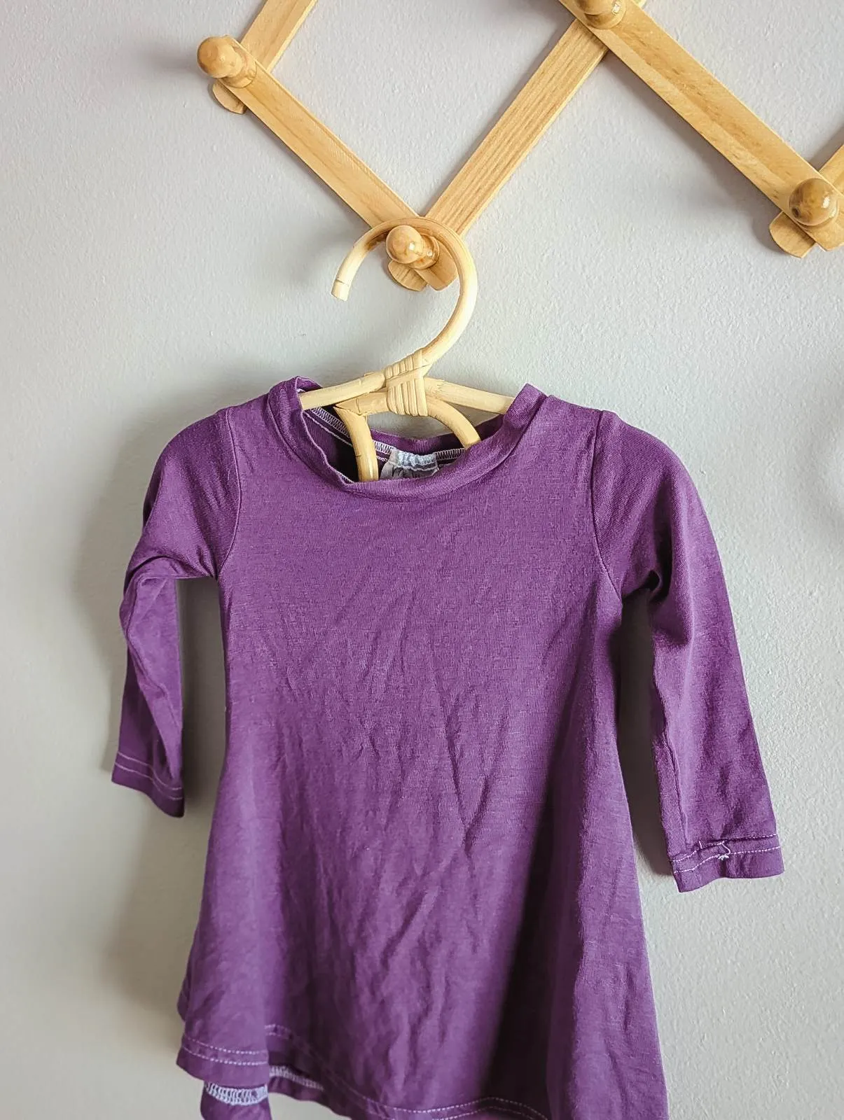 Vi & Jax Long Sleeve Tunic Tee in Purple (6-12)