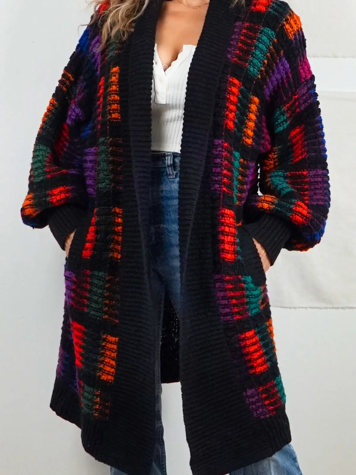 Vintage Rainbow Blanket Sweater