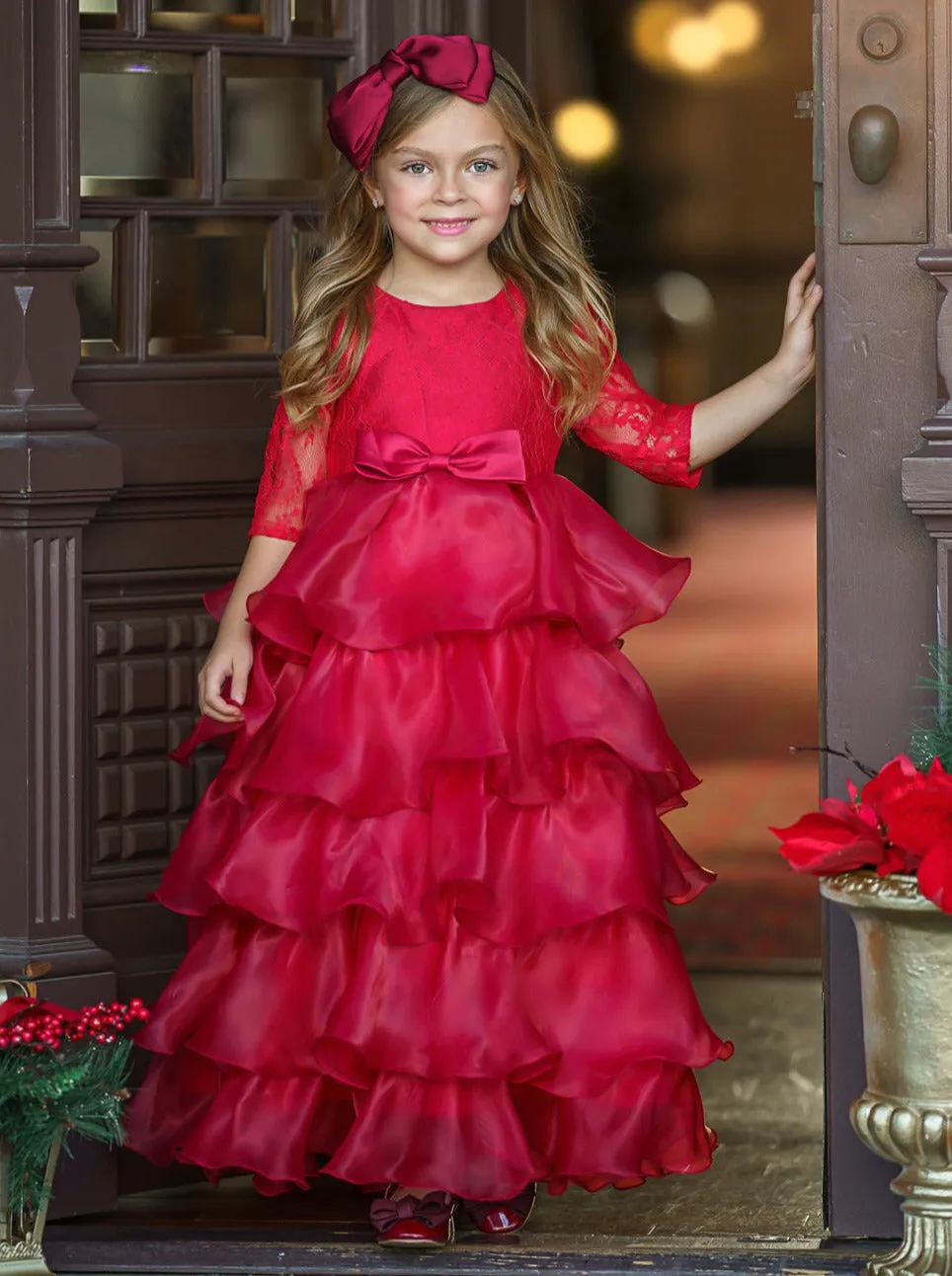 Wear The Crown Lace Ruffle Special Occasion Gown