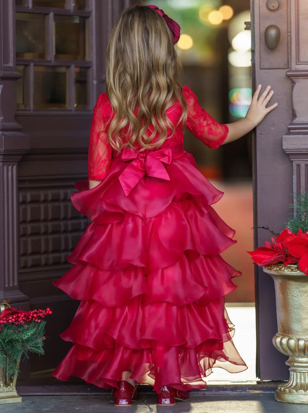 Wear The Crown Lace Ruffle Special Occasion Gown