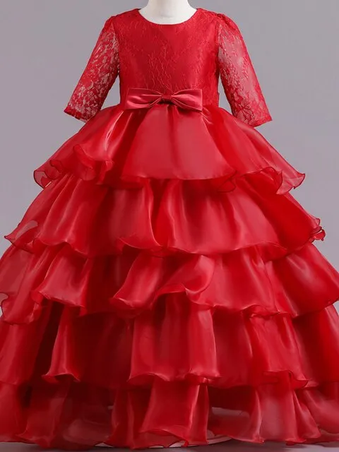 Wear The Crown Lace Ruffle Special Occasion Gown