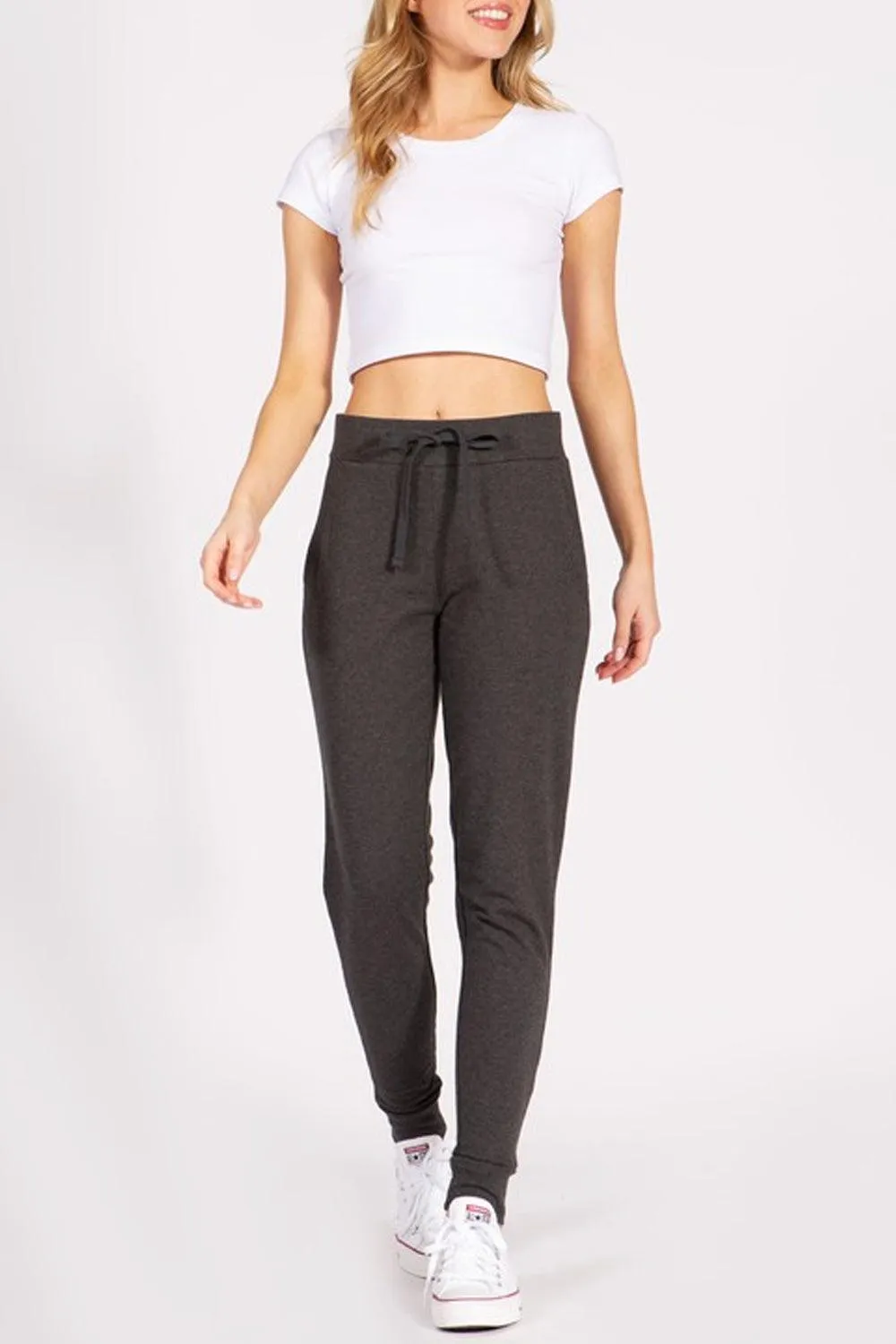 Women's French Terry Jogger Sweatpants?drawstring waistband