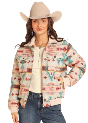 Women's Rock & Roll Cowgirl Bomber Jacket #BW92C04331