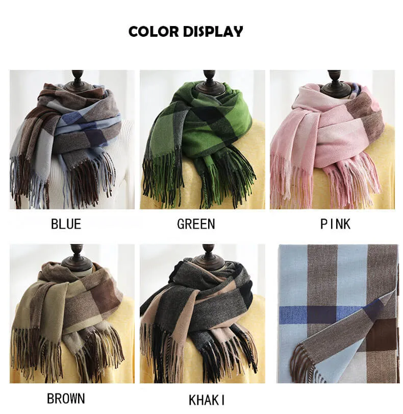 Womens Winter Scarf Cashmere Feel Pashmina Shawl Wraps Soft Warm Blanket Scarves for Women