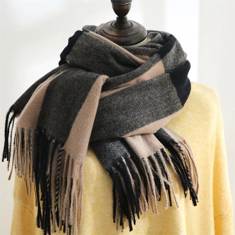 Womens Winter Scarf Cashmere Feel Pashmina Shawl Wraps Soft Warm Blanket Scarves for Women