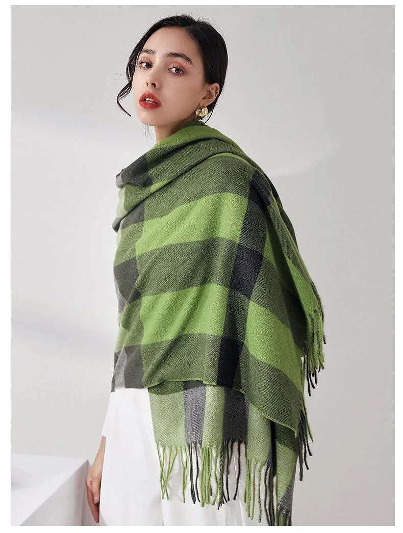 Womens Winter Scarf Cashmere Feel Pashmina Shawl Wraps Soft Warm Blanket Scarves for Women