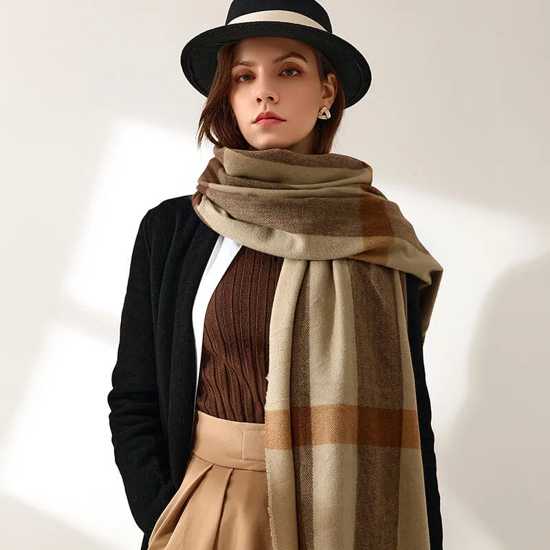 Womens Winter Scarf Cashmere Feel Pashmina Shawl Wraps Soft Warm Blanket Scarves for Women