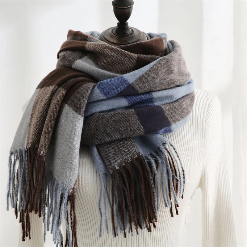 Womens Winter Scarf Cashmere Feel Pashmina Shawl Wraps Soft Warm Blanket Scarves for Women