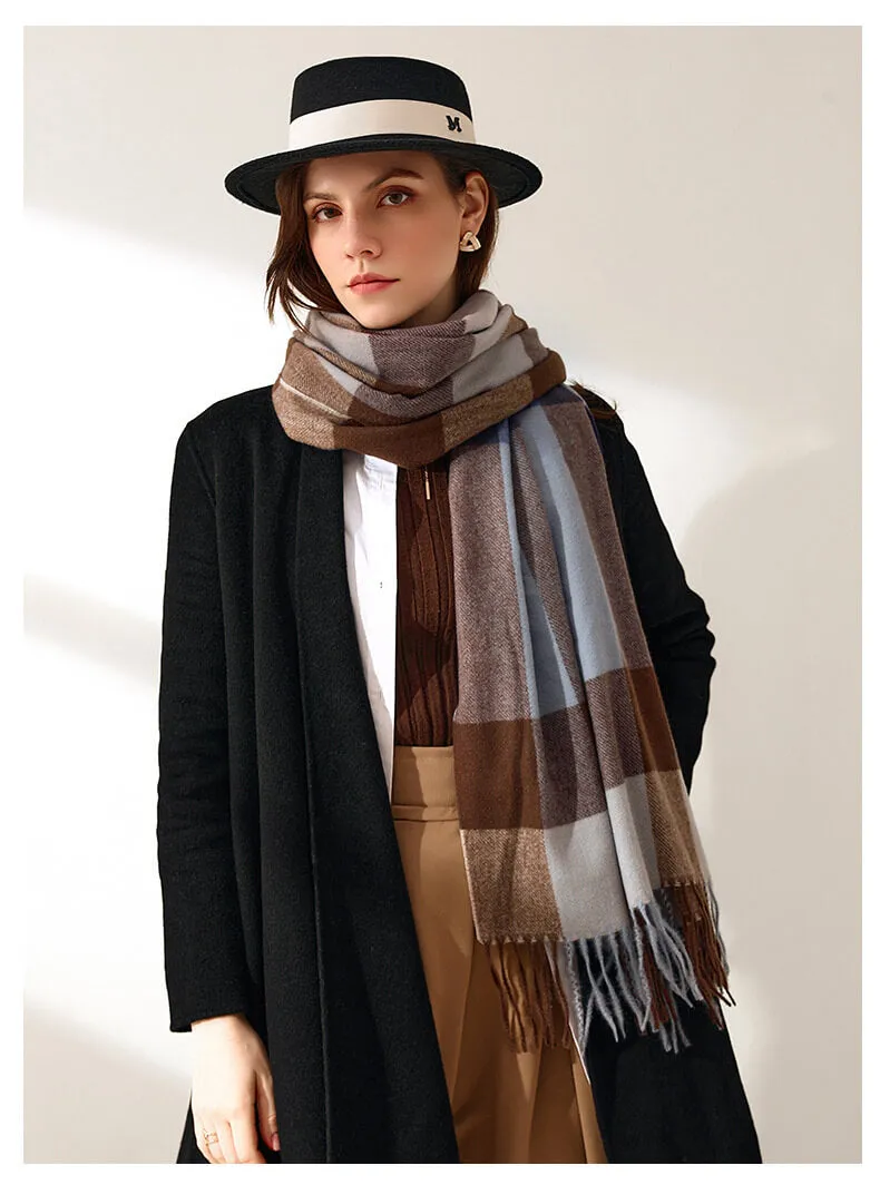 Womens Winter Scarf Cashmere Feel Pashmina Shawl Wraps Soft Warm Blanket Scarves for Women