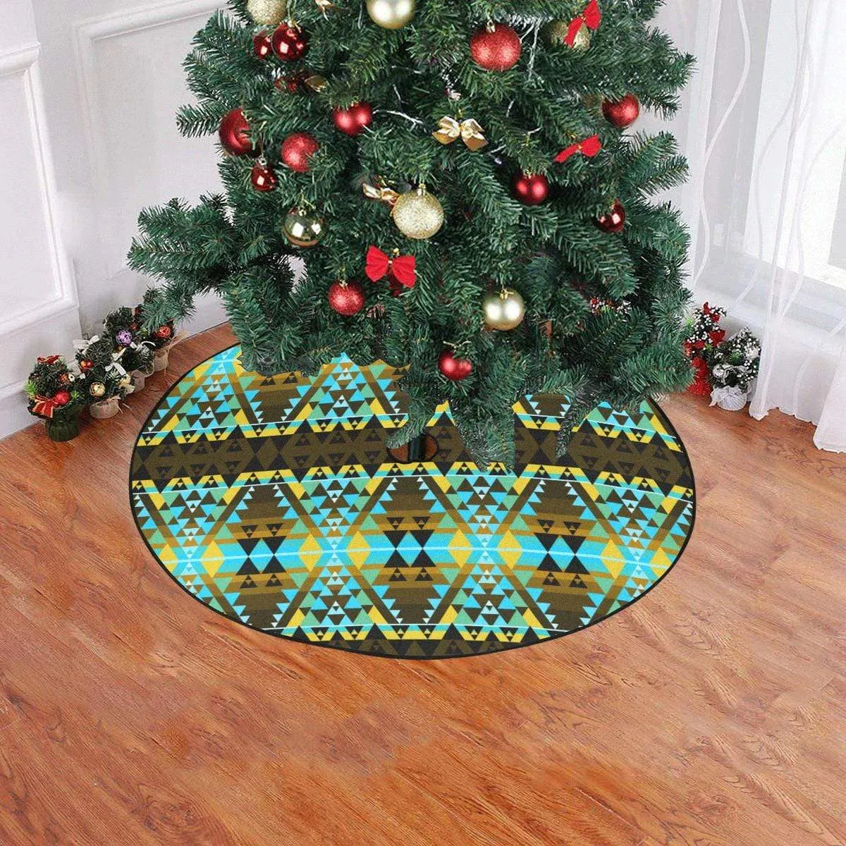 Writing on Stone Broken Lodge Christmas Tree Skirt 47" x 47"