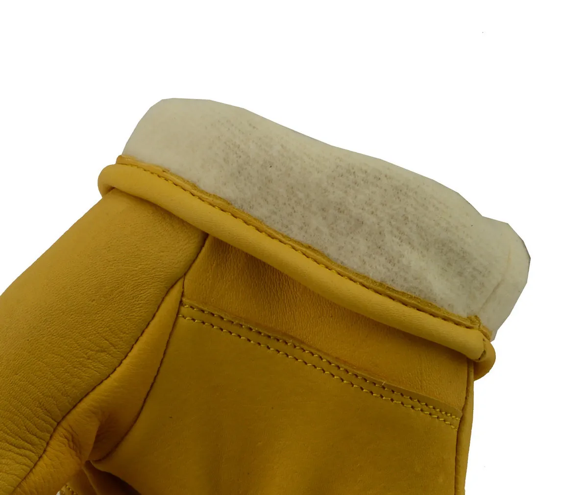 Xelement XG37547 Men's Yellow Lined Full Grain Deerskin Gloves