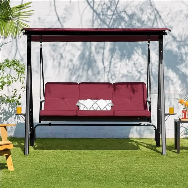 Yaheetech 3-Seat Outdoor Patio Swing Chair