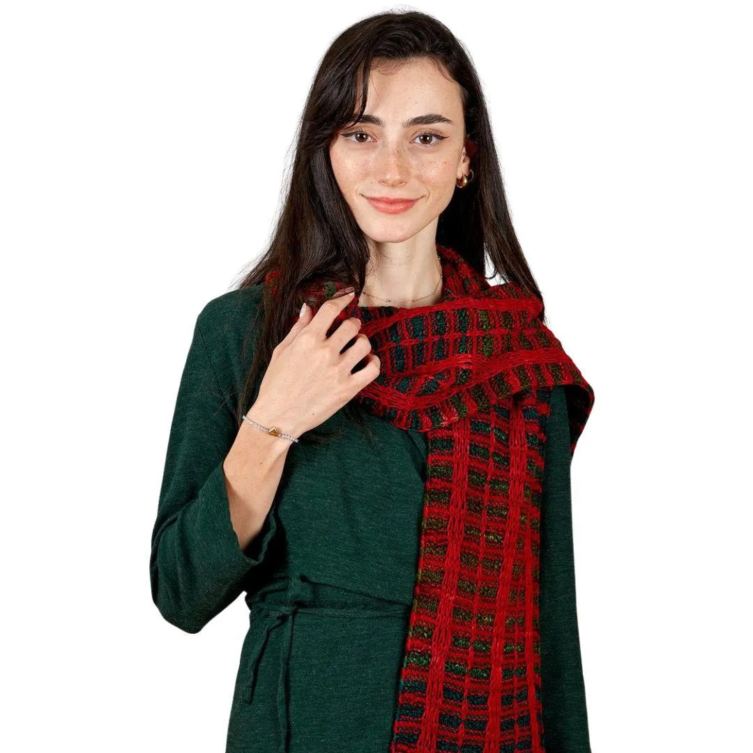 Yule Plaid Holiday Scarf Kit | Uneek DK