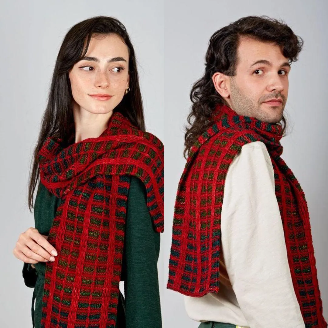 Yule Plaid Holiday Scarf Kit | Uneek DK