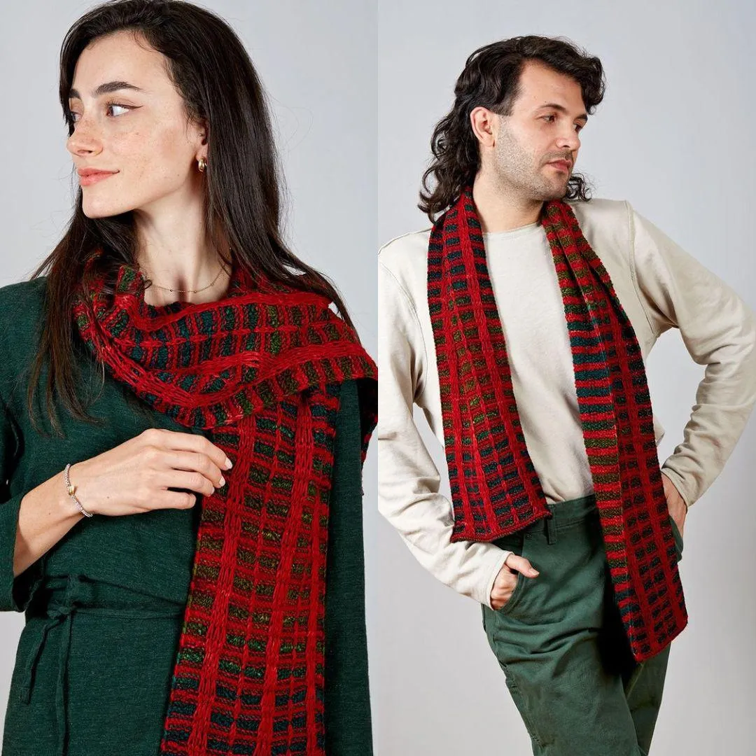 Yule Plaid Holiday Scarf Kit | Uneek DK