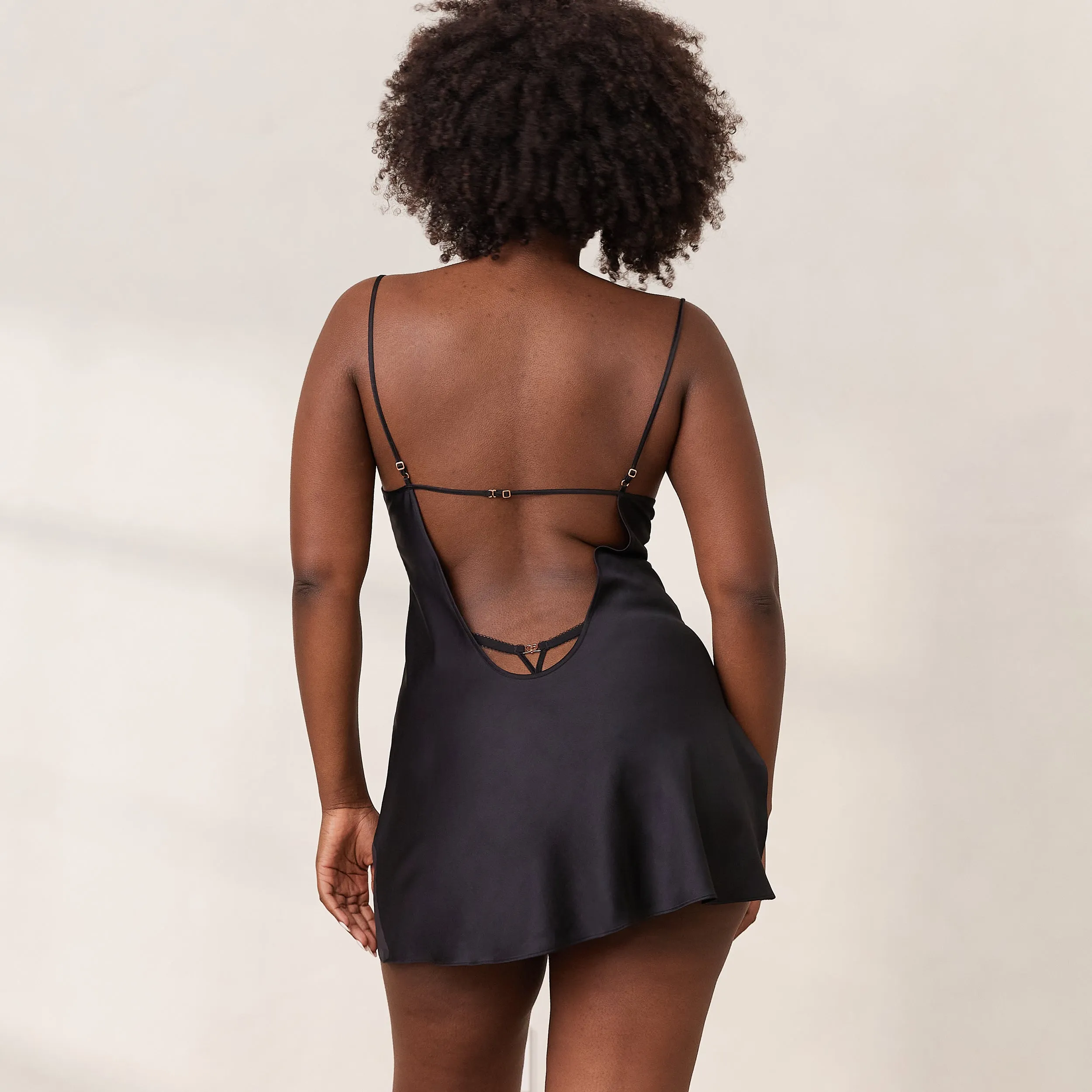 Zalia Slip Dress (Set) - Black